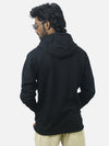 Black Regular Fit Hoodie For Men