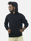 Black Regular Fit Hoodie For Men