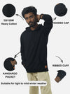 Black Regular Fit Hoodie For Men