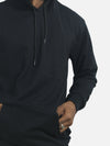 Black Regular Fit Hoodie For Men