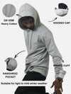 Grey Regular Fit Hoodie For Men