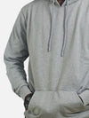 Grey Regular Fit Hoodie For Men