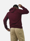 Maroon Regular Fit Hoodie For Men