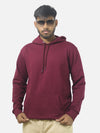 Maroon Regular Fit Hoodie For Men