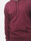 Maroon Regular Fit Hoodie For Men