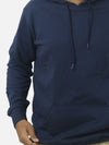 Navy Blue Regular Fit Hoodie For Men