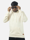 Off White Regular Fit Hoodie For Men