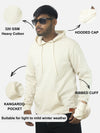 Off White Regular Fit Hoodie For Men