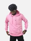 Pink Regular Fit Hoodie For Men