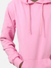 Pink Regular Fit Hoodie For Men