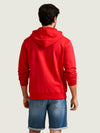 Red Regular Fit Hoodie For Men