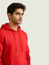 Red Regular Fit Hoodie For Men