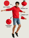 Red Regular Fit Hoodie For Men