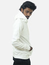 White Regular Fit Hoodie For Men