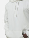White Regular Fit Hoodie For Men