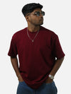 Maroon Oversized Tshirt For Men