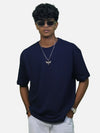 Navy Blue Oversized T-Shirt For Men