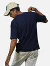 Navy Blue Oversized T-Shirt For Men