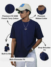 Navy Blue Oversized T-Shirt For Men