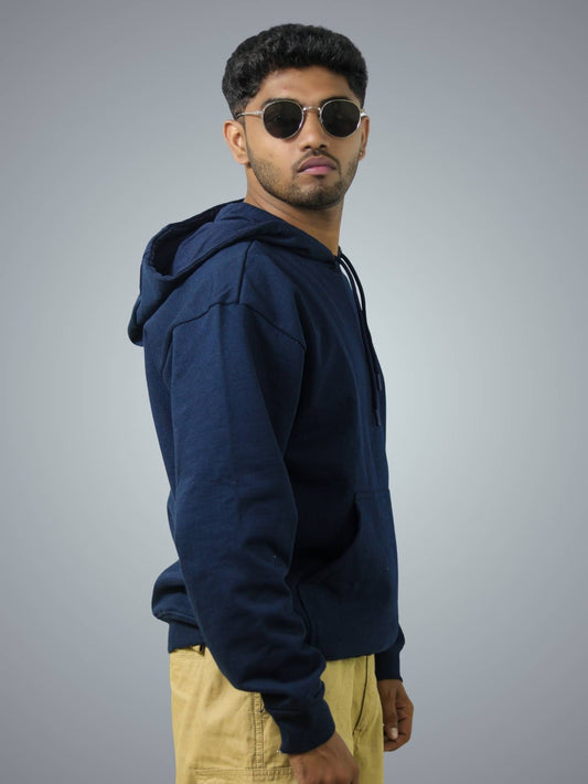 Navy Blue Oversized Heavy Hoodie For Men