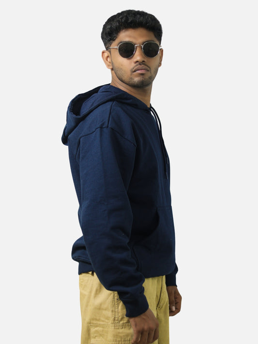 Navy Blue Oversized Heavy Hoodie For Men