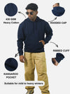 Navy Blue Oversized Heavy Hoodie For Men