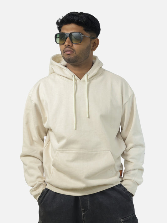 Off White Oversized Heavy Hoodie For Men