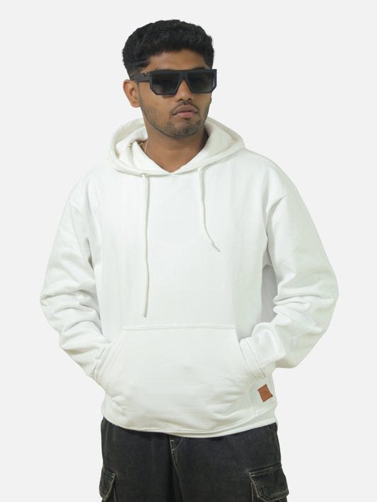 White Oversized Heavy Hoodie For Men