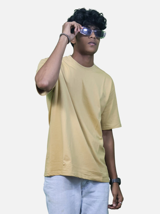 Beige Oversized T-Shirt For Men