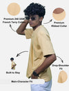 Beige Oversized T-Shirt For Men