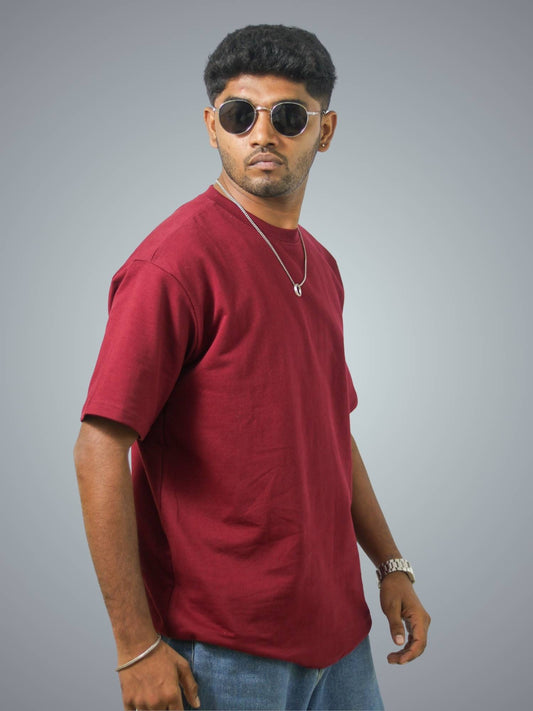 Maroon Oversized Tshirt For Men