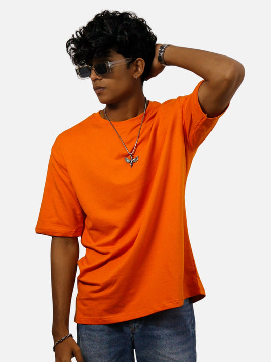 Orange Oversized T-Shirt For Men