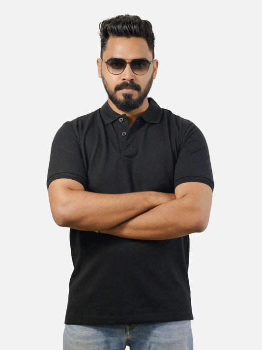 Black Polo T-Shirt For Men