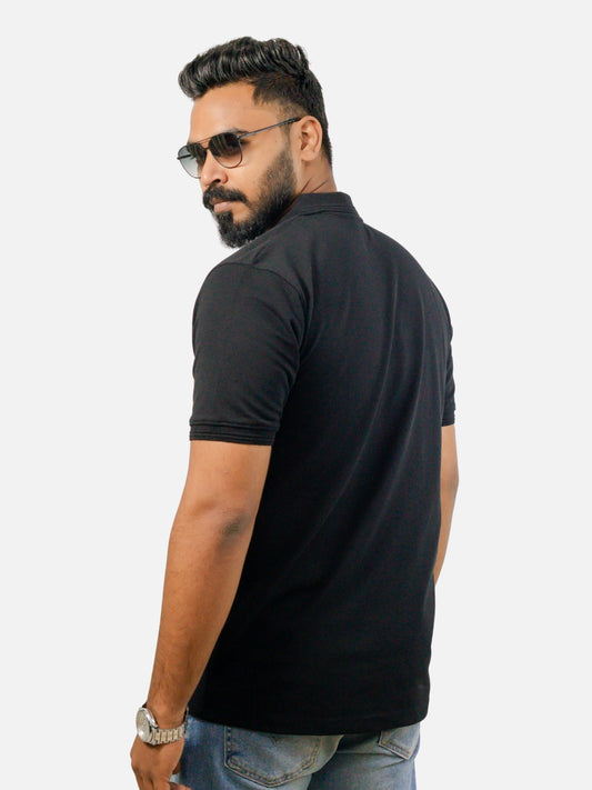Black Polo T-Shirt For Men