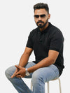Black Polo T-Shirt For Men