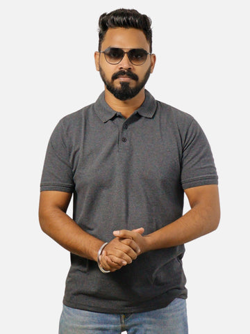 Charcoal Polo T-Shirt For Men