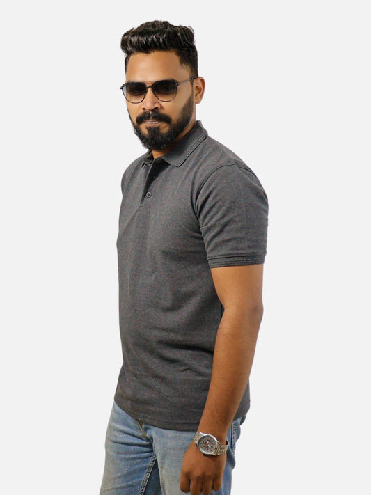 Charcoal Polo T-Shirt For Men
