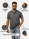 Charcoal Polo T-Shirt For Men