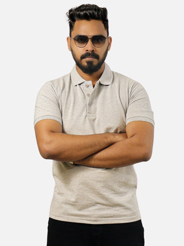 Grey Polo T-Shirt For Men