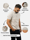 Grey Polo T-Shirt For Men