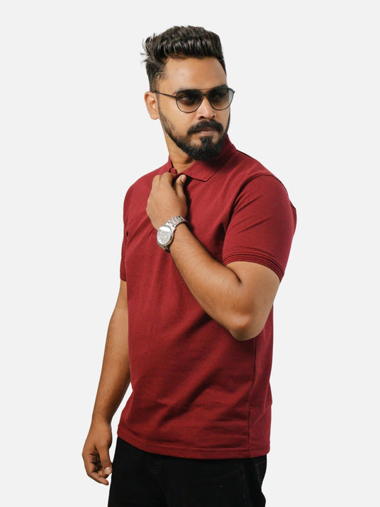 Maroon Polo T-Shirt For Men