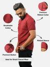 Maroon Polo T-Shirt For Men