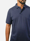 Navy Blue Polo T-Shirt For Men