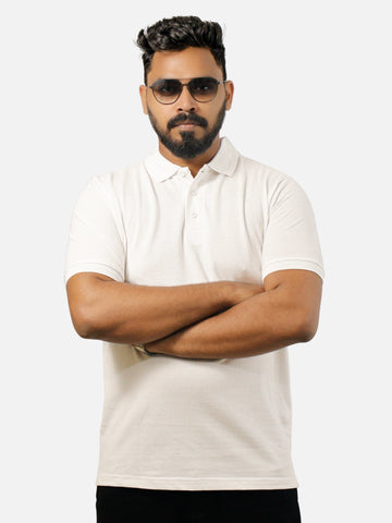 White Polo T-Shirt For Men