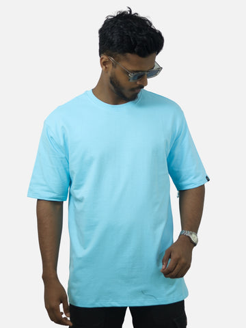 Sky Blue Oversized T-Shirt For Men