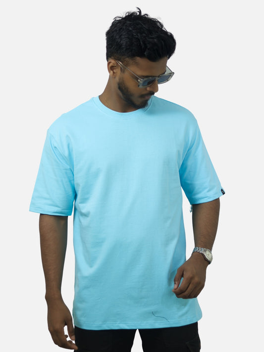 Sky Blue Oversized T-Shirt For Men