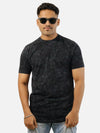 Black Acid Wash Regular Fit T-Shirt For Men