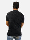 Black Acid Wash Regular Fit T-Shirt For Men