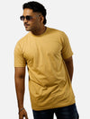 Beige Regular Fit T-Shirt For Men