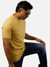 Beige Regular Fit T-Shirt For Men